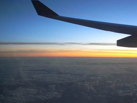 ハワイの上空