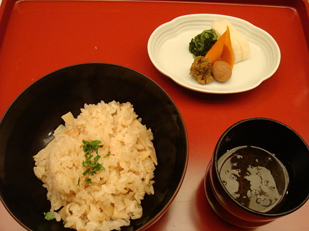御飯・香物・止椀@強羅花壇