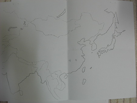 東アジア地図を描いてみた