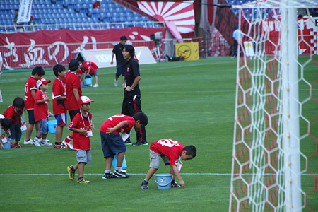 試合前のピッチに立てるなんて幸せ