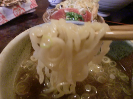 お馴染みのピロピロ麺、つけ麺で食べるとうまうま