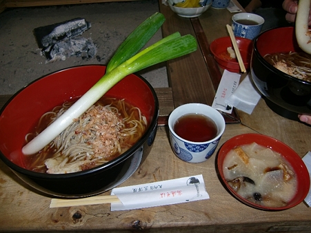 １本ねぎ蕎麦♪